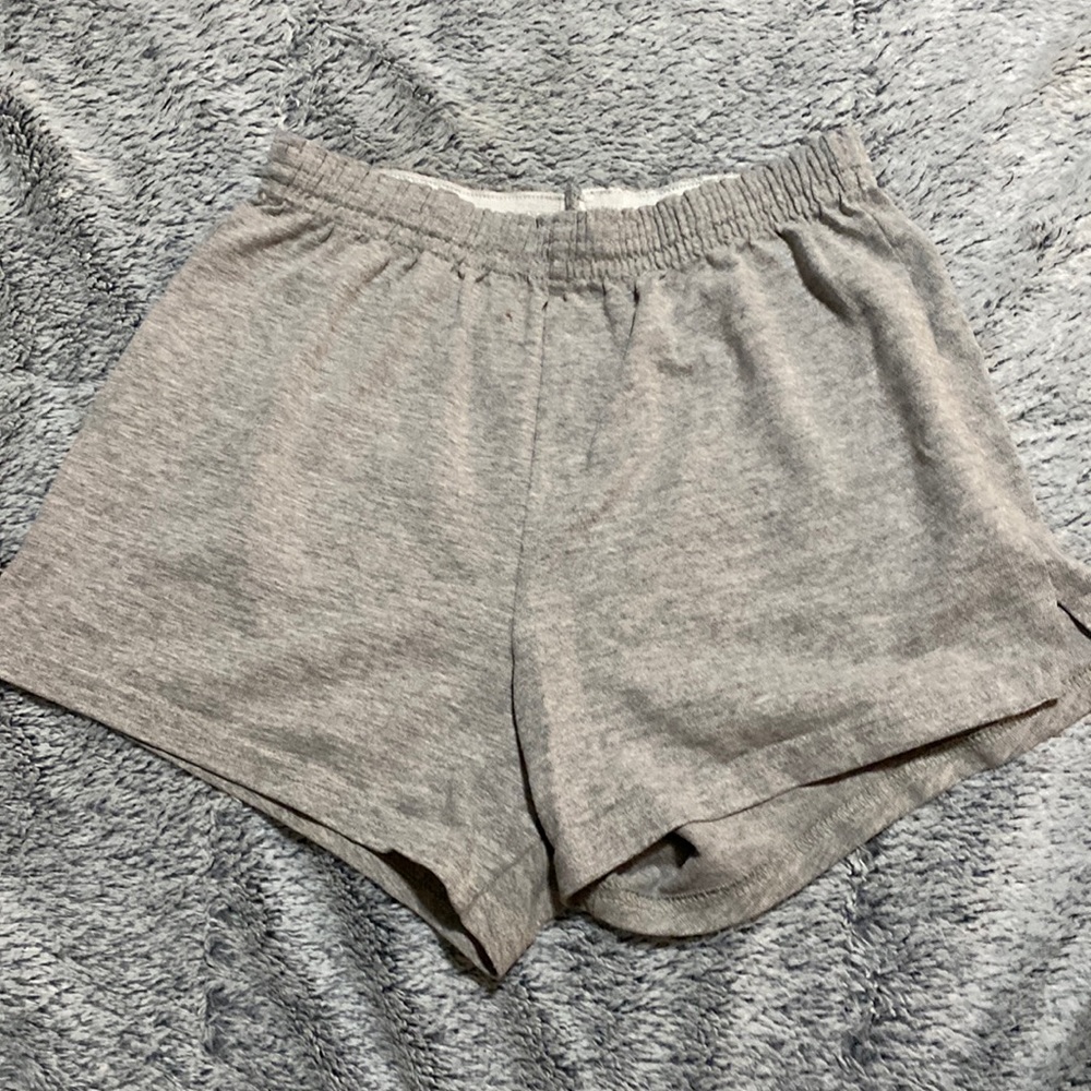 gray soffe shorts, size medium